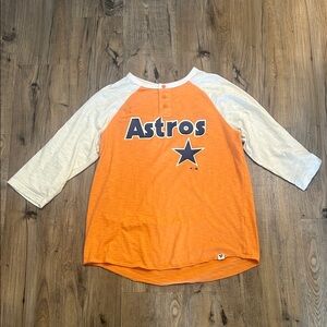 Fanatics Adult Astros Orange and White Astros Baseball Style Tee